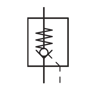 Hydraulic pilot operated check valve symbol